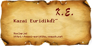 Kazai Euridiké névjegykártya